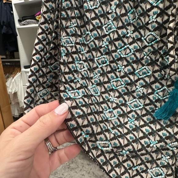 Zara Stylish Blue Patterned Women's Shorts - Picture 3 of 8